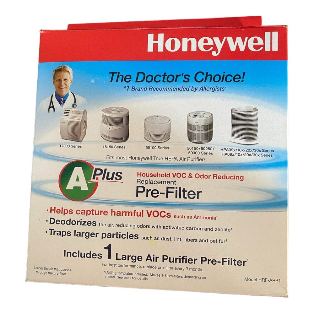 NIB Honeywell A+ Air Purifier Replacement Pre-Filter HRF-APP1 VOC Odor